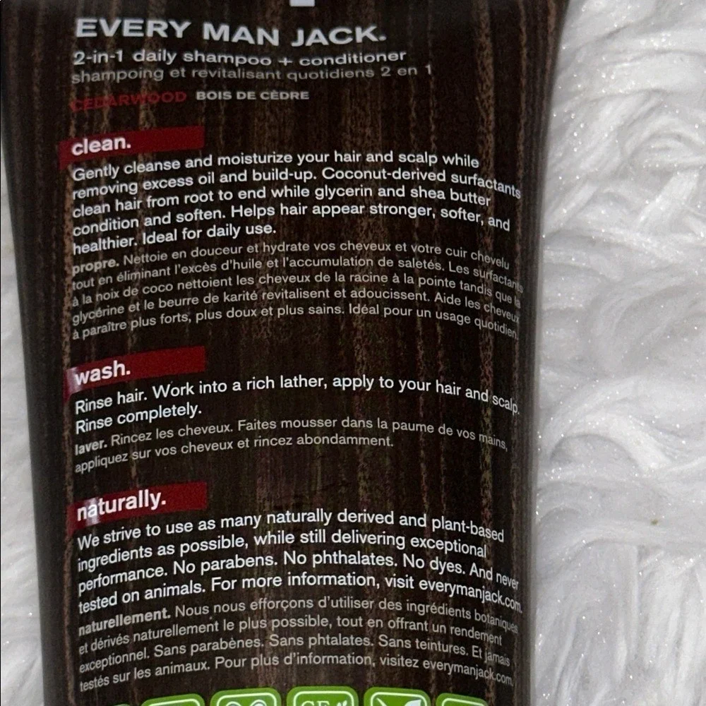 Every Man Jack 2-in-1 Daily Shampoo + Conditioner Cedarwood 8oz 3 Pack NEW